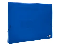 Trieur liderpapel polypropylène a4 210x297mm 700 microns 13 compartiments fermeture élastique translucide coloris bleu