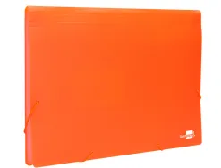 Trieur liderpapel polypro a4 210x297mm 700 microns 13 compartiments fermeture elastique coloris orange fluo opaque