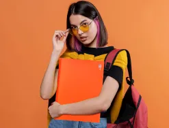 Trieur liderpapel polypro a4 210x297mm 700 microns 13 compartiments fermeture elastique coloris orange fluo opaque