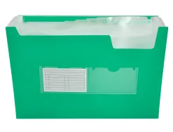 Trieur liderpapel polypropylène a4 210x297mm 700 microns 13 compartiments fermeture élastique translucide coloris vert