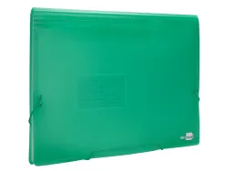 Trieur liderpapel polypropylène a4 210x297mm 700 microns 13 compartiments fermeture élastique translucide coloris vert