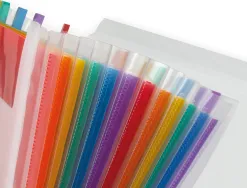 Trieur liderpapel série spectrafile pp 700 microns a5 148x210mm 13 compartiments couleur coloris frosty transparent