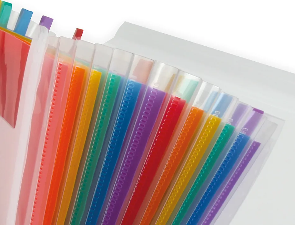 Trieur liderpapel série spectrafile pp 700 microns a5 148x210mm 13 compartiments couleur coloris frosty transparent