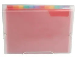 Trieur liderpapel série spectrafile pp 700 microns a5 148x210mm 13 compartiments couleur coloris frosty transparent