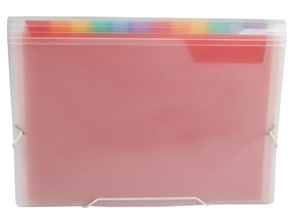 Trieur liderpapel série spectrafile pp 700 microns a5 148x210mm 13 compartiments couleur coloris frosty transparent