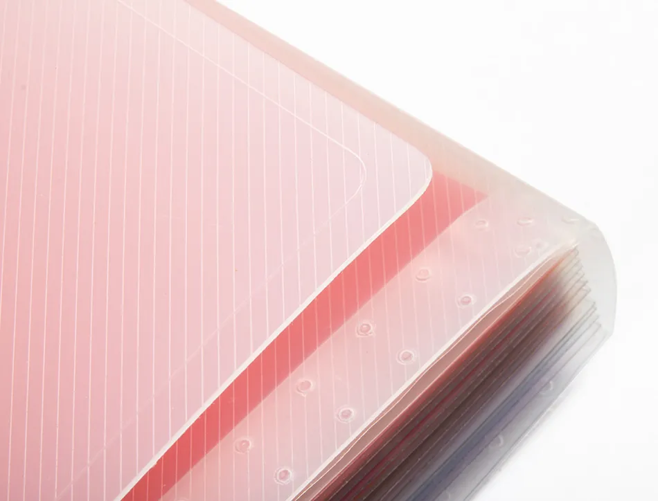 Trieur liderpapel série spectrafile pp 700 microns a5 148x210mm 13 compartiments couleur coloris frosty transparent