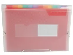 Trieur liderpapel série spectrafile pp 700 microns a5 148x210mm 13 compartiments couleur coloris frosty transparent