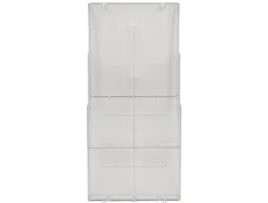 Trieur mural exacompta a4 vertical 3 compartiments coloris transparent