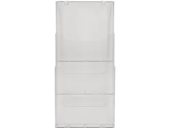 Trieur mural exacompta a4 vertical 3 compartiments coloris transparent