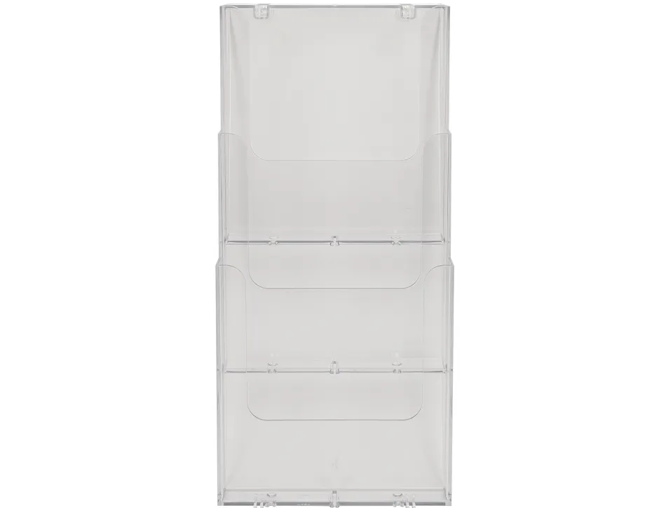 Trieur mural exacompta a4 vertical 3 compartiments coloris transparent