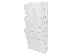 Trieur mural exacompta a4 vertical 3 compartiments coloris transparent