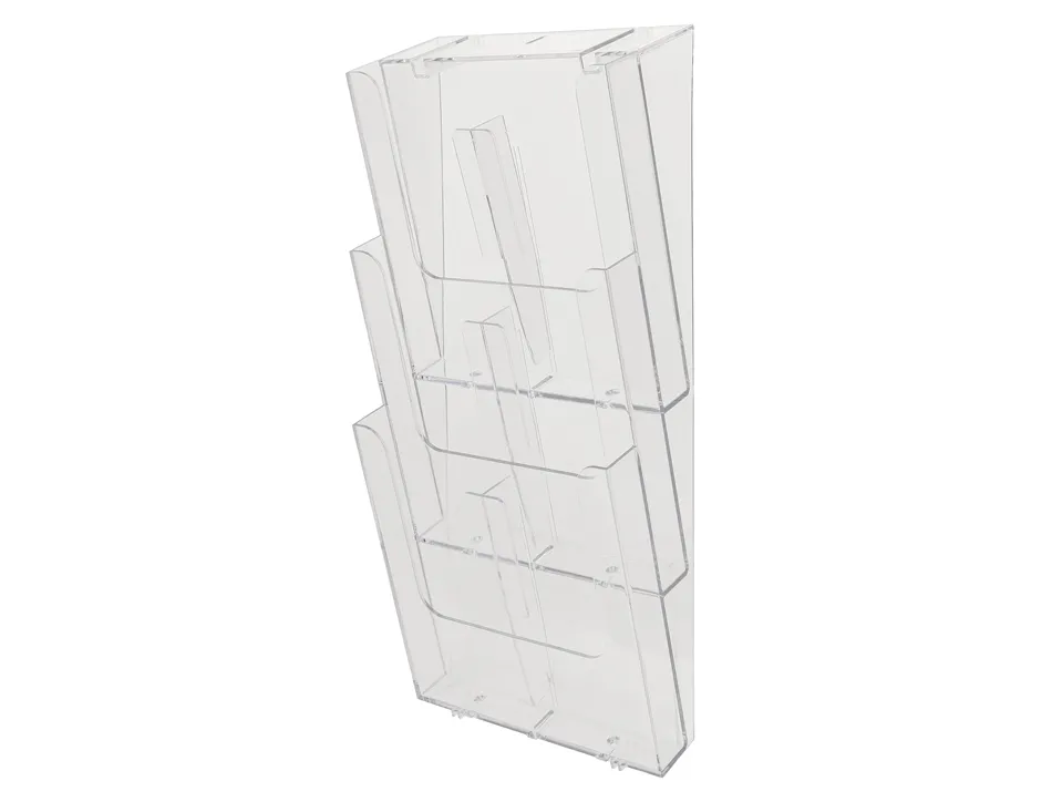 Trieur mural exacompta a4 vertical 3 compartiments coloris transparent