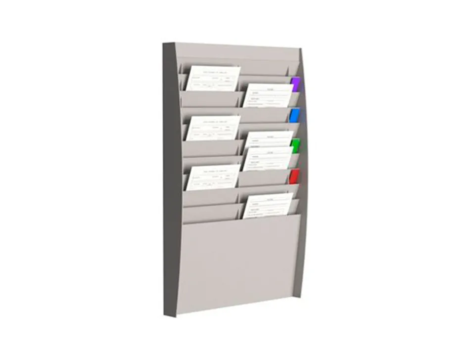 Trieur mural paperflow polystyrène 2x10 cases format a4 coloris gris