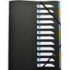 Trieur oxford memphis polypropylène a4+ 12 compartiments 3 rabats élastique indexation fiche amovible coloris noir