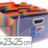 Trieur valisette exacompta polypropylène 33x23x25cm 24 compartiments dos extensible onglets étiquettes fournies cristal