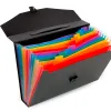 Trieur valisette rainbow class 12 compartiments polypropylene a4 38x26x6cm coloris noir