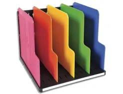 Trieur vertical exacompta modulotop avec 5 intercalaires iderama coloris noir / arlequin
