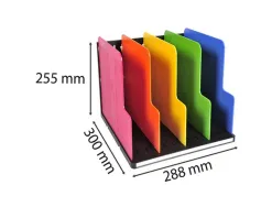 Trieur vertical exacompta modulotop avec 5 intercalaires iderama coloris noir / arlequin