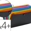 Trieur viquel rainbow class pp 8/10e 350x245mm 12 positions extensible fermeture bouton riveté élastique coloris noir