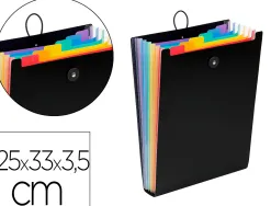 Trieur viquel rainbow class polypropylene 7/10e 250x330mm vertical a soufflet 6 positions fermeture elastique