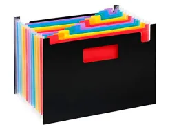 Trieur viquel rainbow class 12 compartiments polypropylene a4 32,5x23cm coloris noir