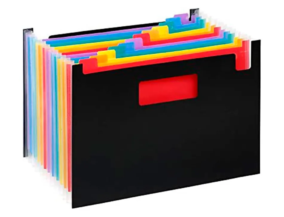 Trieur viquel rainbow class 12 compartiments polypropylene a4 32,5x23cm coloris noir