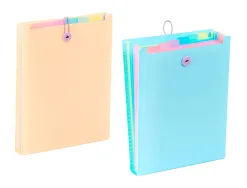 Trieur viquel rainbow pastel pour sac a dos 6 compartiments polypropylene a4 25x33x3,5cm