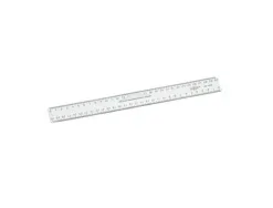 Triple decimetre faibo plastique incolore