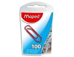 Trombone maped 25mm couleur boîte plastique 100 unités