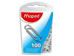 Trombone maped 25mm galvanisé boîte plastique 100 unités