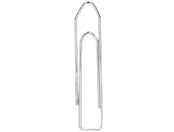 Trombone q-connect nickelé 50mm boîte carton 100 unités pointu