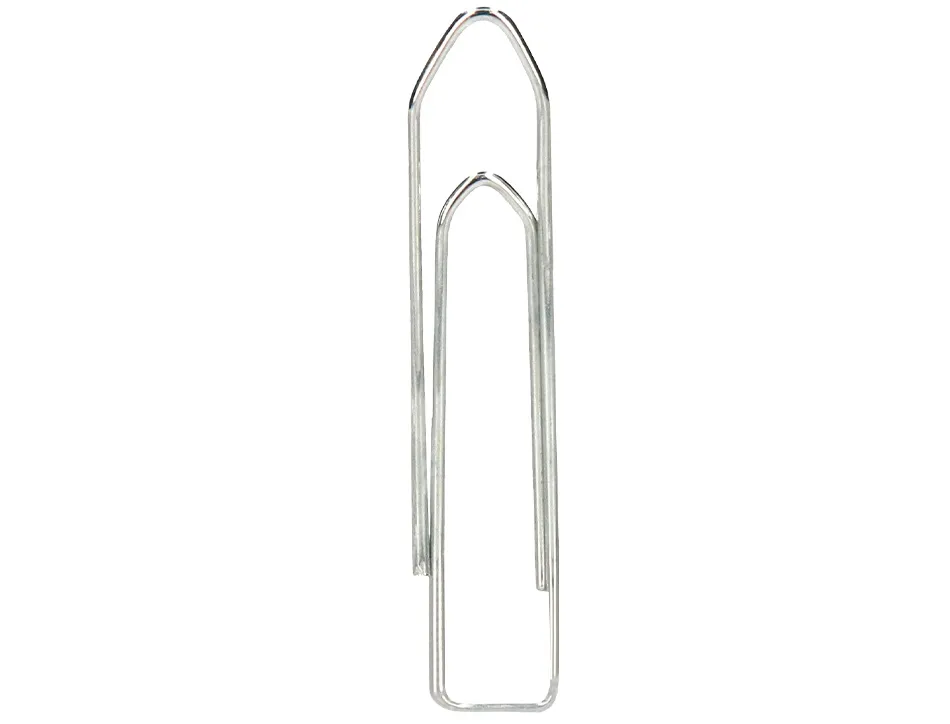 Trombone q-connect nickelé 50mm boîte carton 100 unités pointu