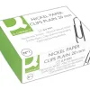 Trombone q-connect nickelé bout rond 20mm boîte carton 100 unités