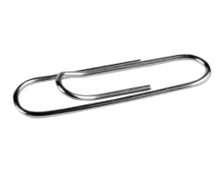 Trombone q-connect nickelé bout rond 20mm boîte carton 100 unités