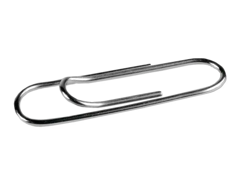 Trombone q-connect nickelé bout rond 20mm boîte carton 100 unités