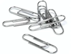Trombone q-connect nickelé bout rond 20mm boîte carton 100 unités