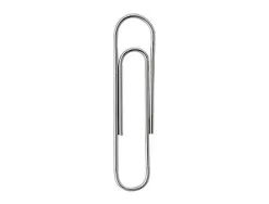 Trombone q-connect nickele n 4 bout rond 50mm boite 100 unites