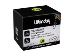 Trombone wonday galvanisé 32mm boîte 1000 unités