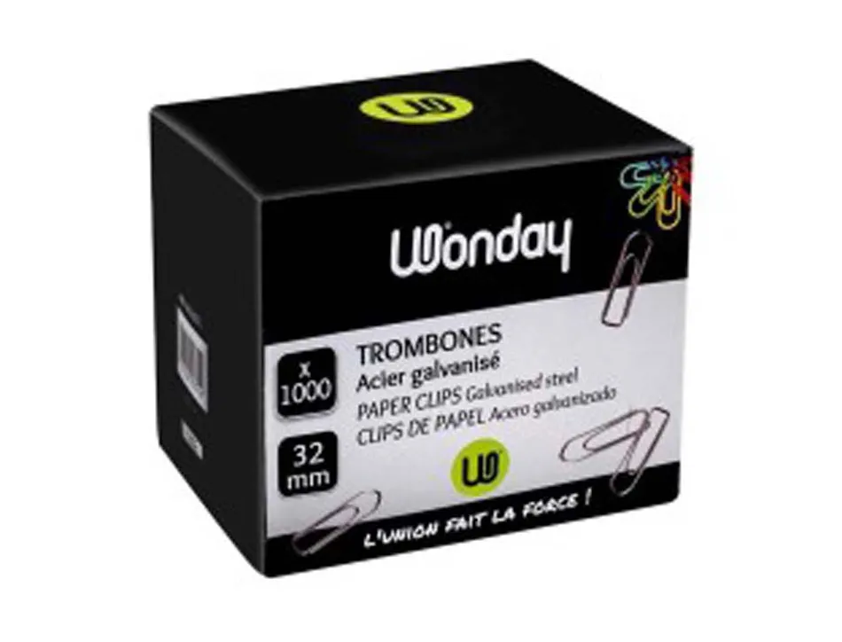 Trombone wonday galvanisé 32mm boîte 1000 unités