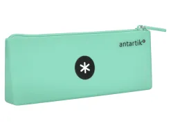 Trousse antartik triangulaire 1 compartiment silicone soft touch coloris pastels assortis