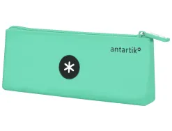 Trousse antartik triangulaire 1 compartiment silicone soft touch coloris pastels assortis