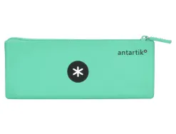 Trousse antartik triangulaire 1 compartiment silicone soft touch coloris pastels assortis
