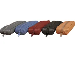 Trousse clairefontaine nomaddict cuir ovale 185x50x30mm coloris aleatoires