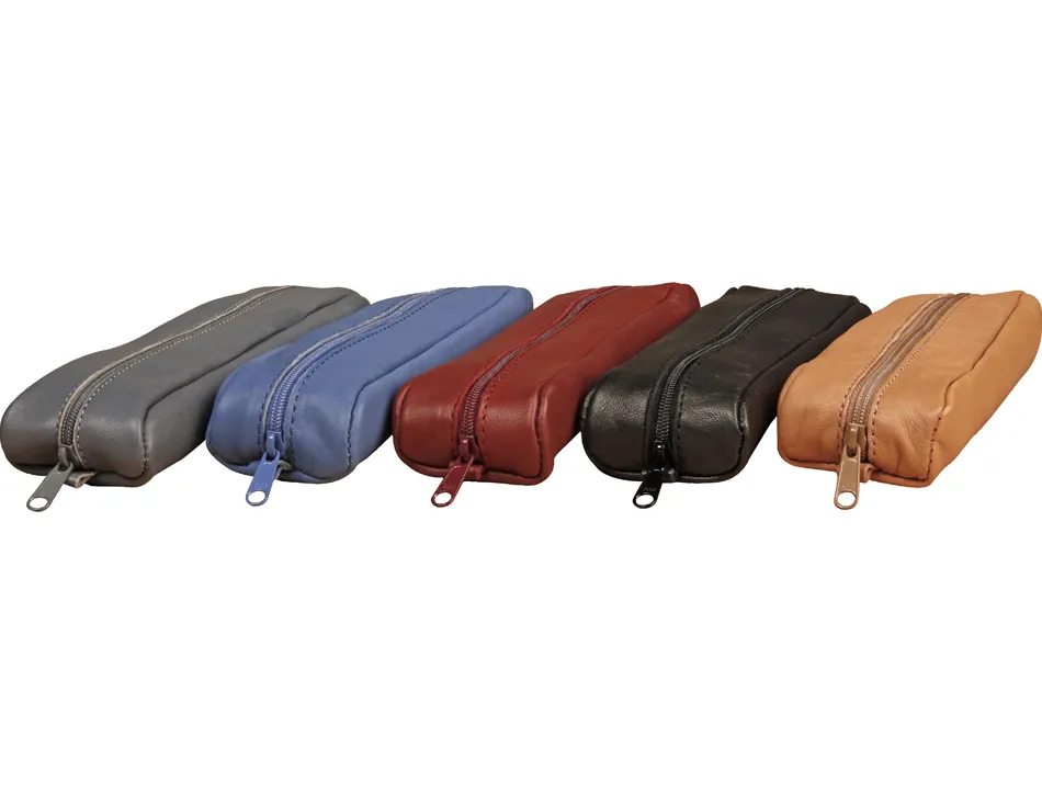 Trousse clairefontaine nomaddict cuir ovale 185x50x30mm coloris aleatoires
