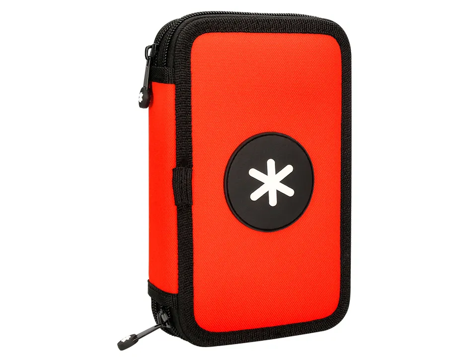 Trousse garnie antartik 2 compartiments 28 pieces rouge