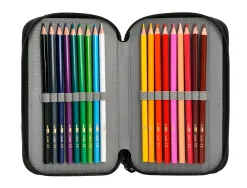 Trousse garnie antartik 3 compartiments 36 pieces corail