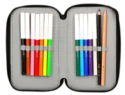 Trousse garnie antartik 2 compartiments 28 pieces bleu