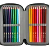 Trousse garnie antartik 3 compartiments 36 pieces bleu