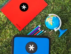 Trousse garnie antartik 3 compartiments 36 pieces bleu