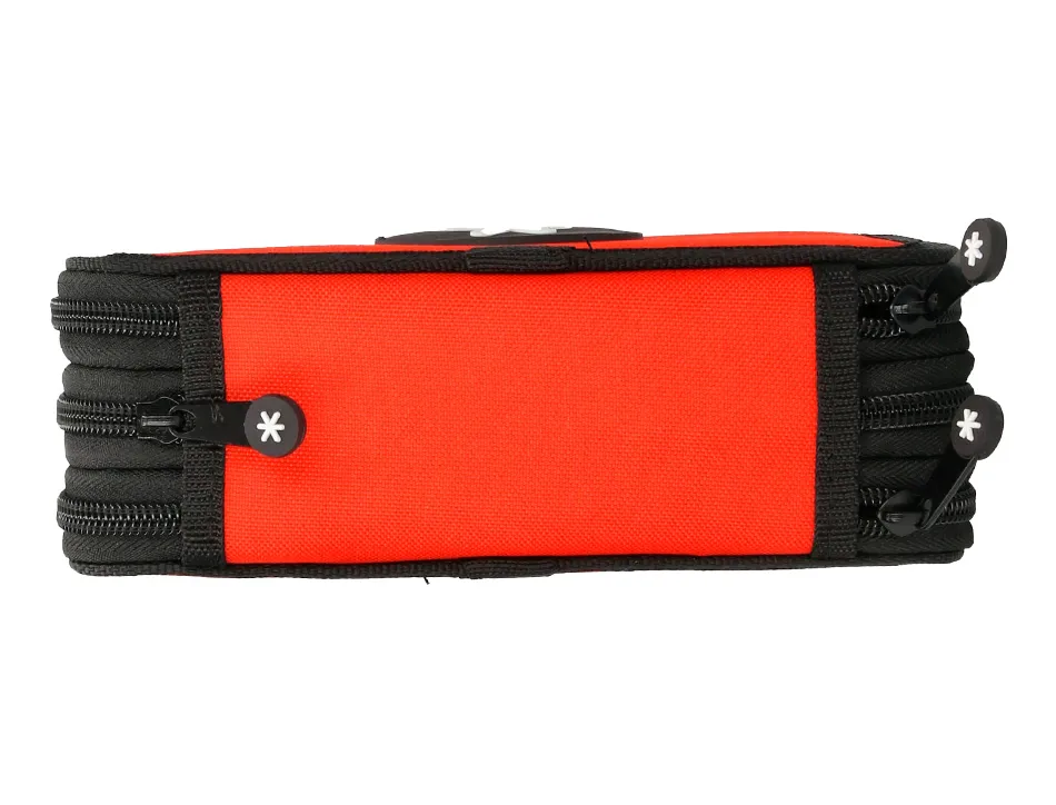 Trousse garnie antartik 3 compartiments 36 pieces rouge